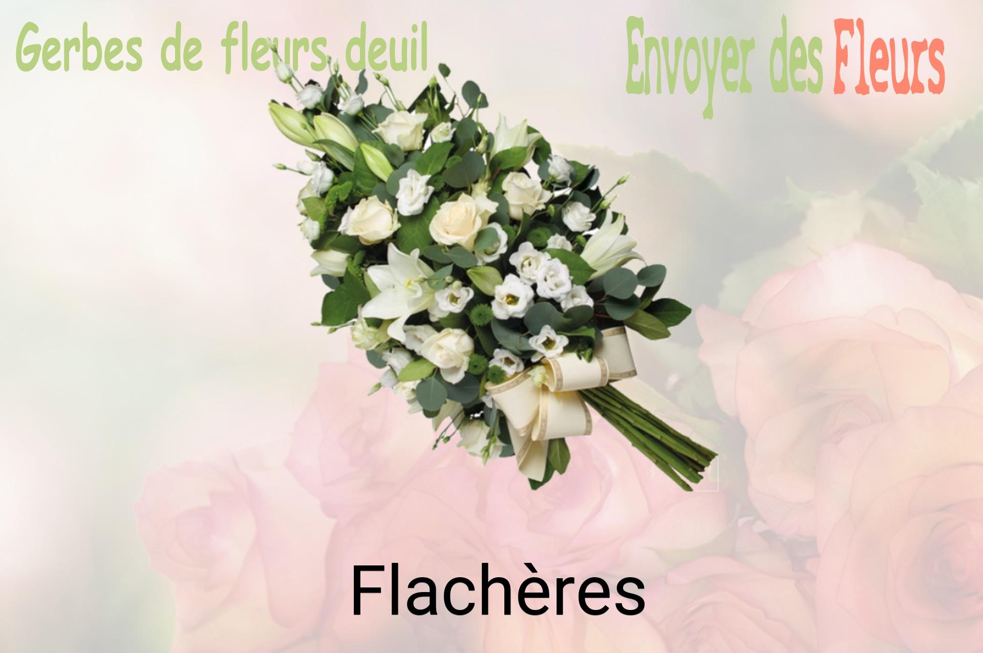 Gerbe de fleurs de deuil livrée à Flachères